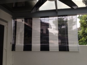 Black & White Bamboo Blinds