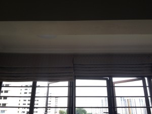 Roman Blinds in living Room
