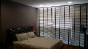 Timber Blinds in bedroom